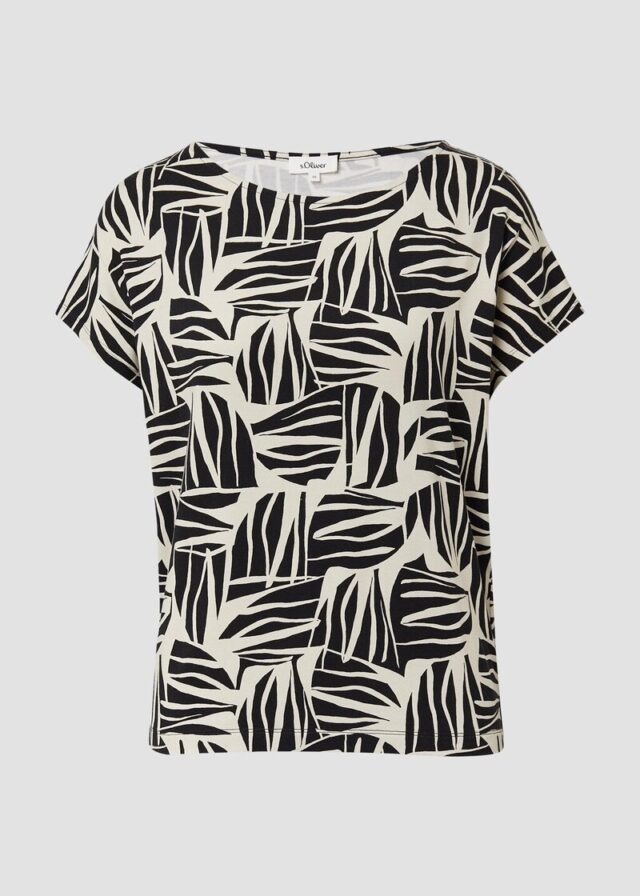 T-Shirt aus Viskosestretch im Relaxed Fit