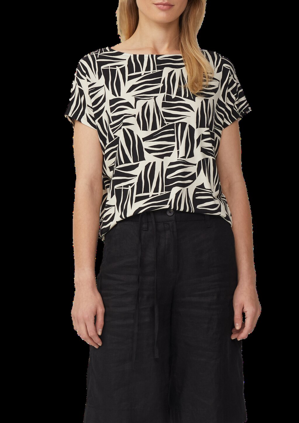 T-Shirt aus Viskosestretch im Relaxed Fit