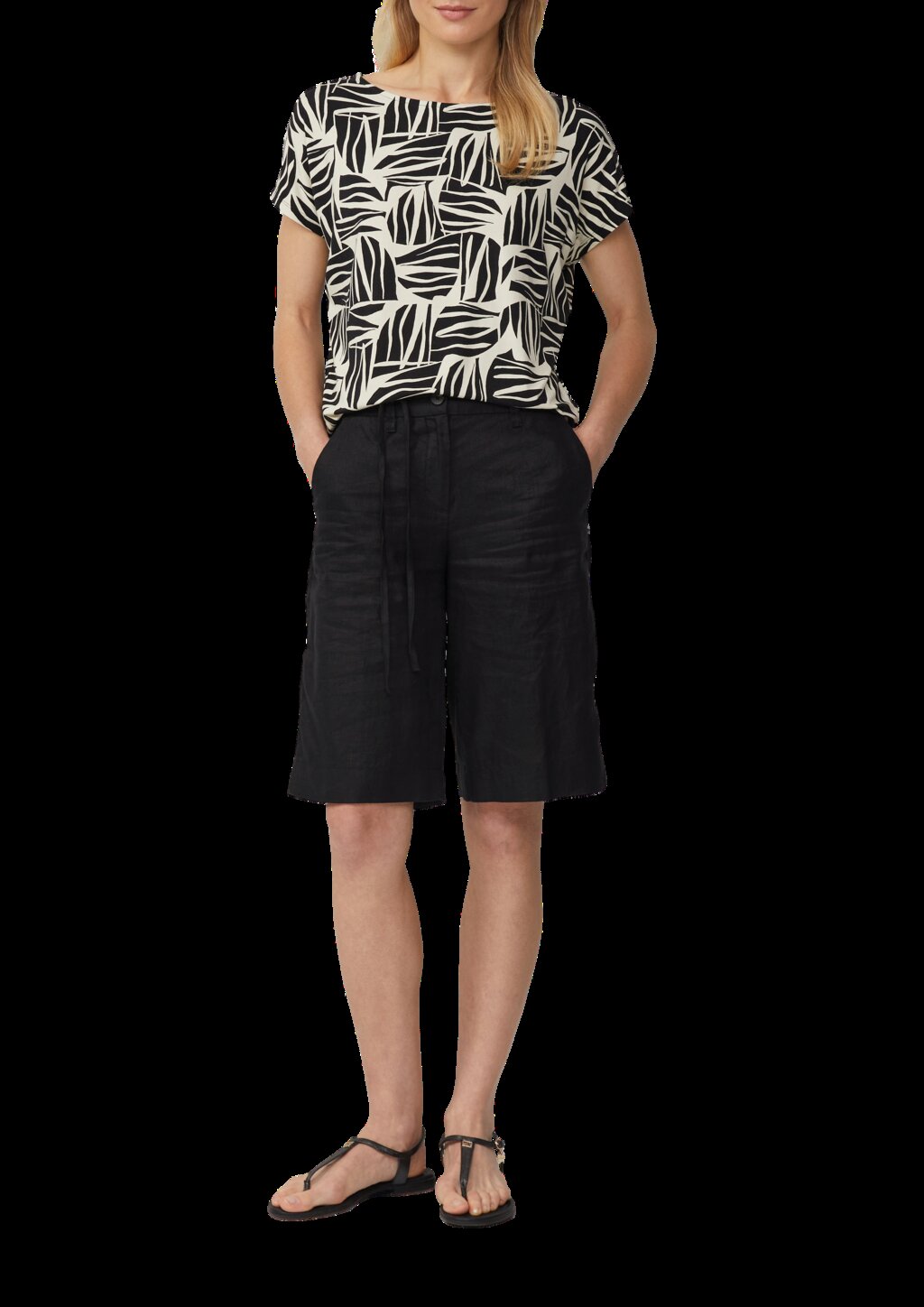 T-Shirt aus Viskosestretch im Relaxed Fit