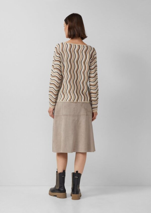 Leichter Feinstrick-Pullover im Relaxed Fit mit Wellenstrukturmuster