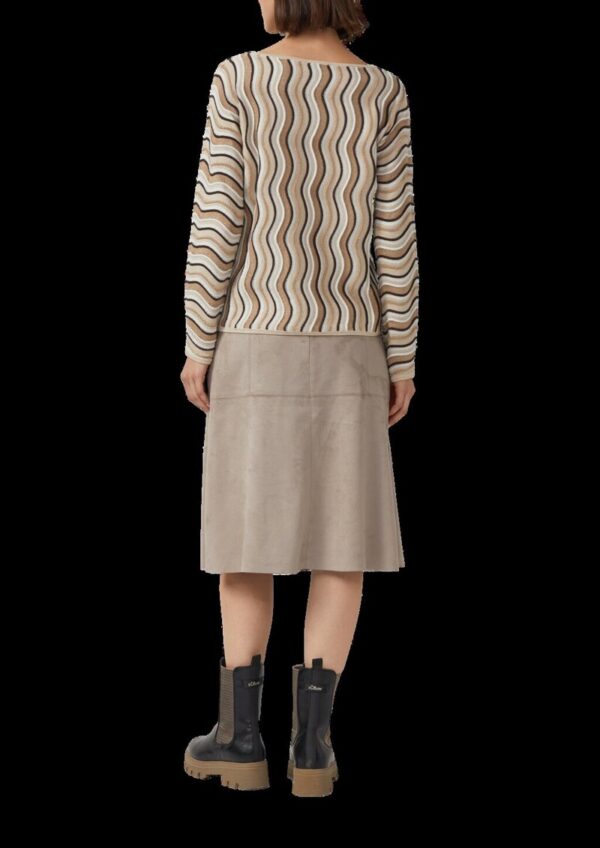 Leichter Feinstrick-Pullover im Relaxed Fit mit Wellenstrukturmuster