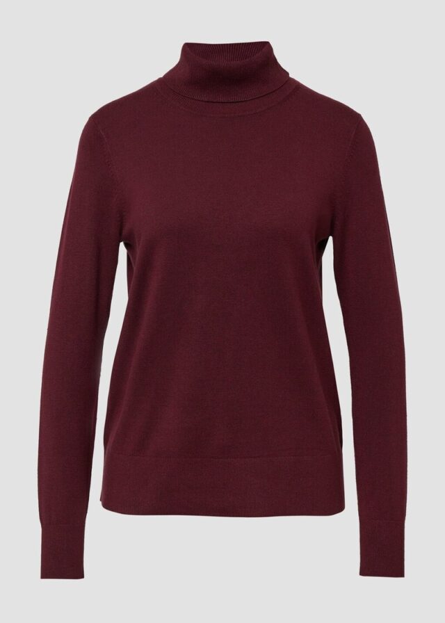 Feinstrickpullover aus Viskosemix mit Rollkragen