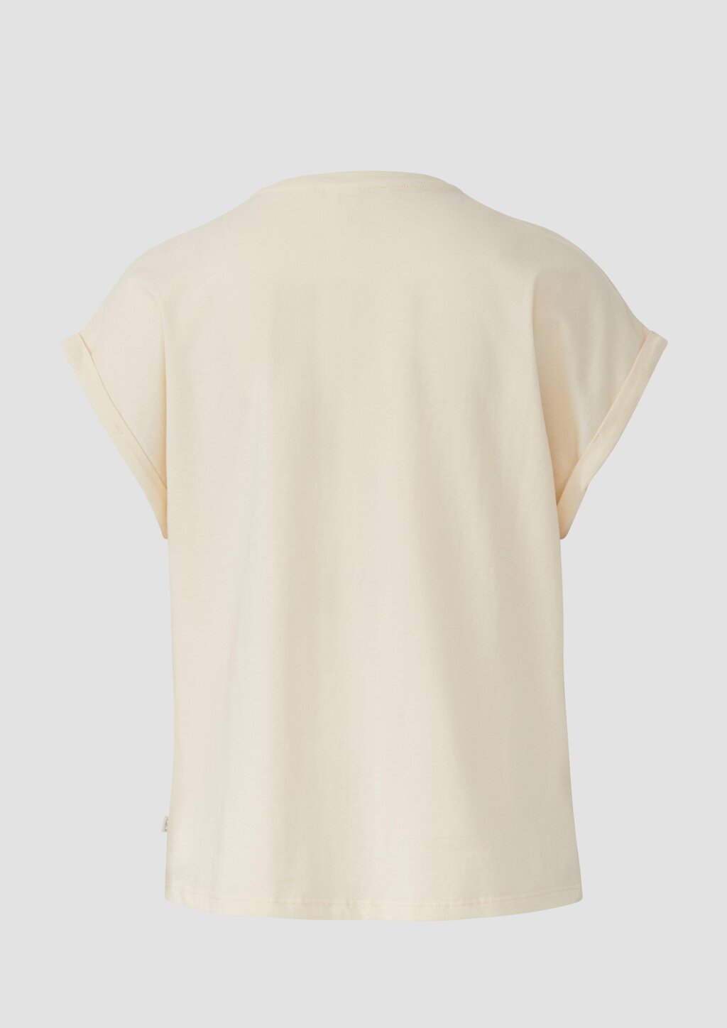 Lockeres T- Shirt mit Ärmelaufschlag und Frontprint