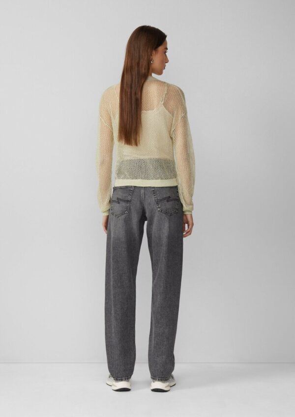 Jacke in Häkeloptik mit Glitzergarn