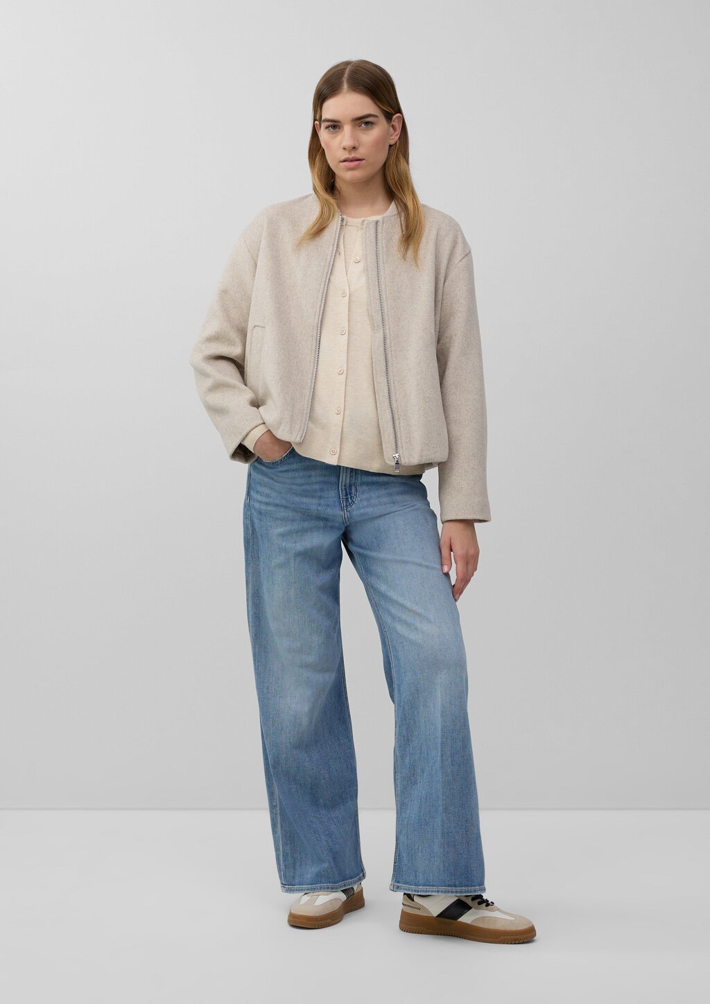 Feinstrickcardigan aus Viskosemix