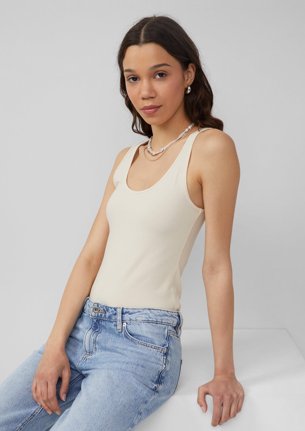 Elastisches Tanktop im Slim Fit