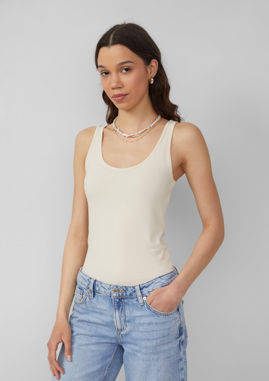 Elastisches Tanktop im Slim Fit