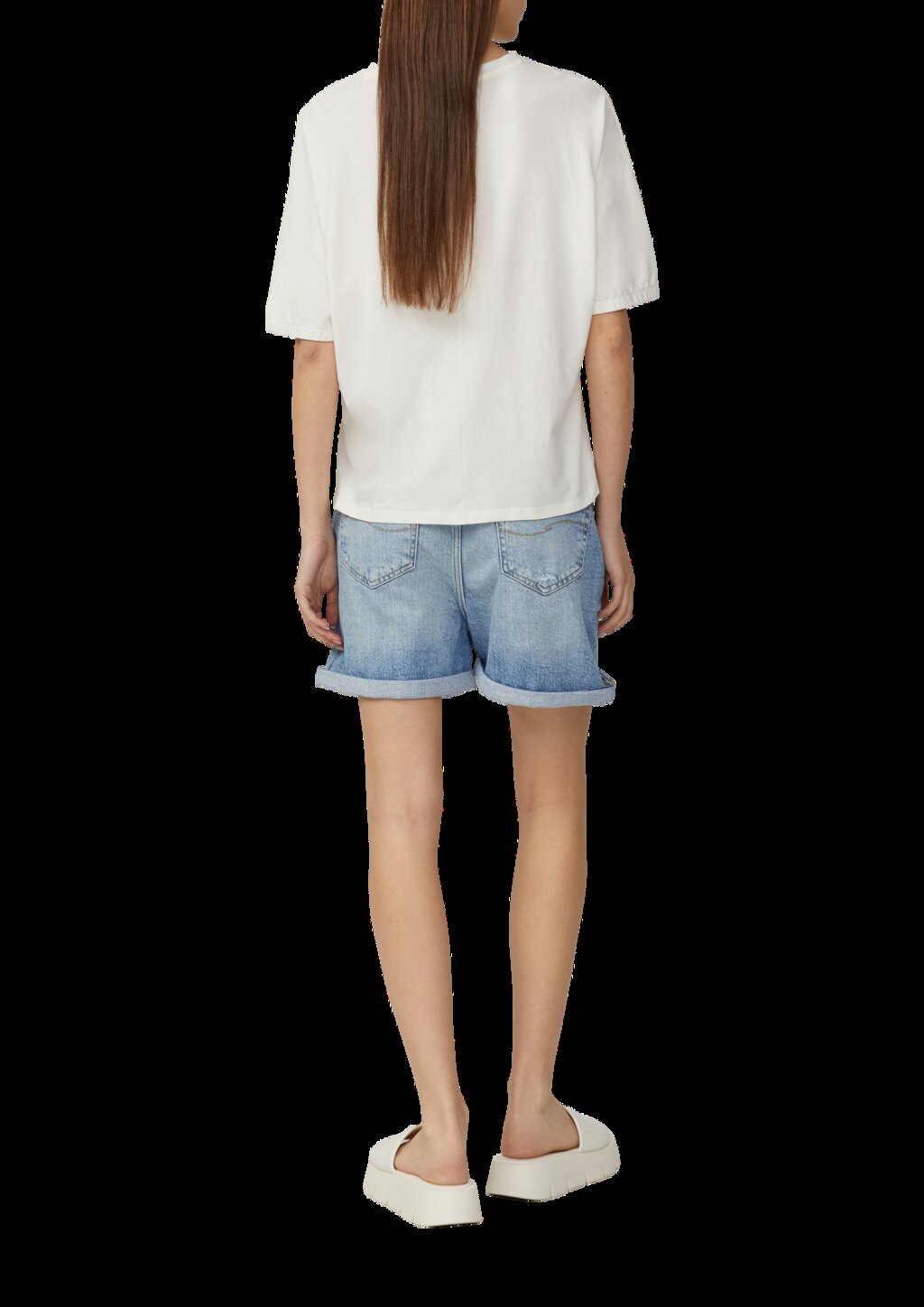 Loose Fit T-Shirt mit Gummibund an den Ärmeln