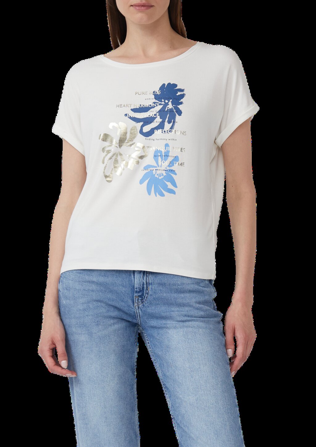 T-Shirt aus Viskosemix im Relaxed Fit