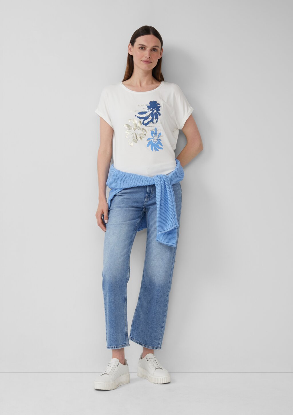 T-Shirt aus Viskosemix im Relaxed Fit