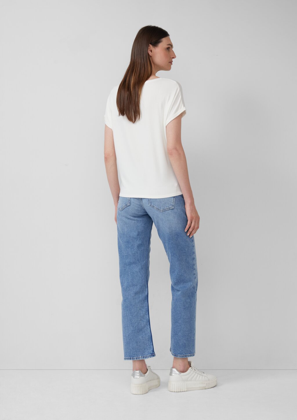 T-Shirt aus Viskosemix im Relaxed Fit