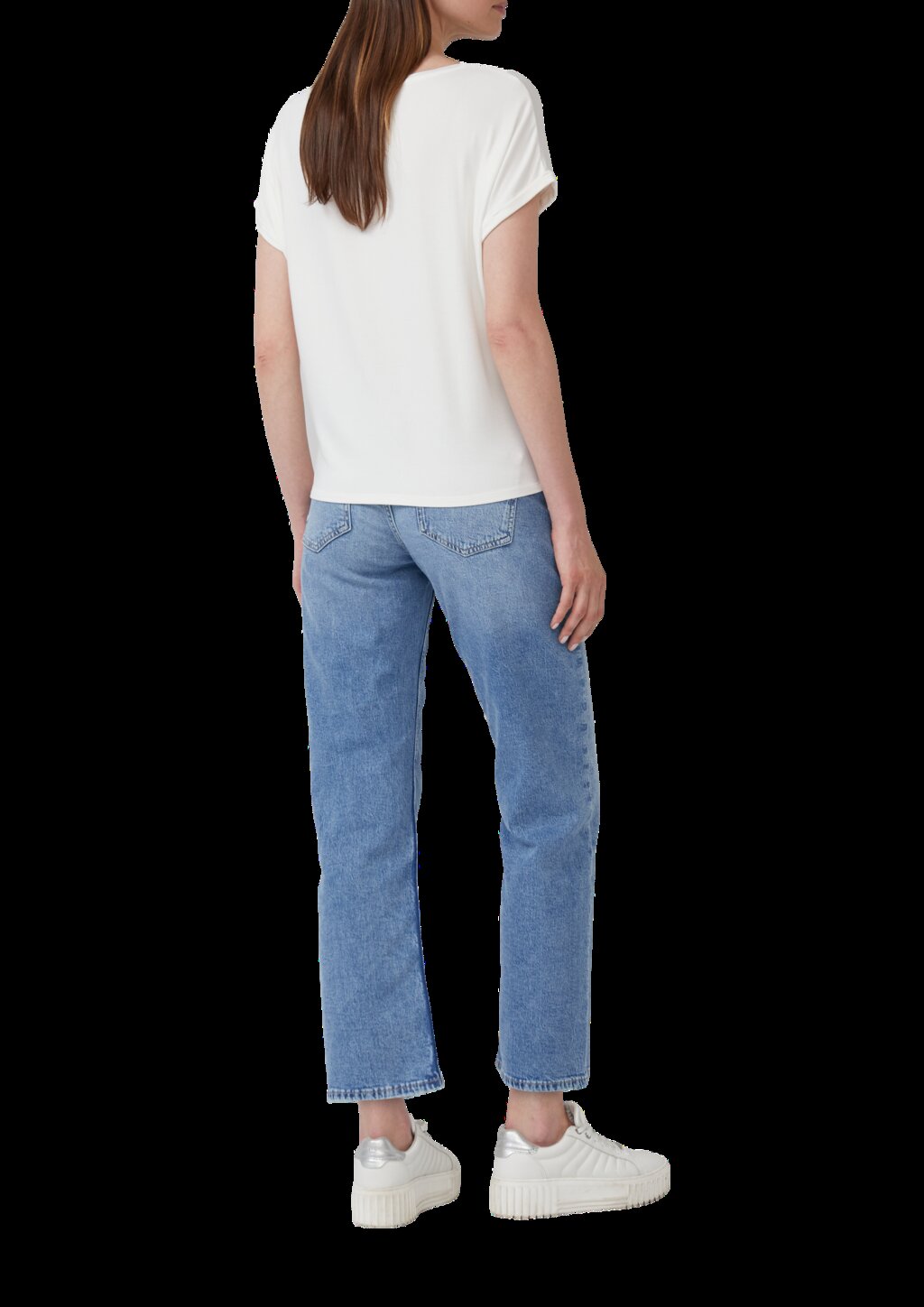 T-Shirt aus Viskosemix im Relaxed Fit