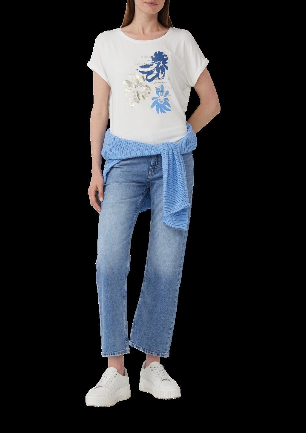 T-Shirt aus Viskosemix im Relaxed Fit