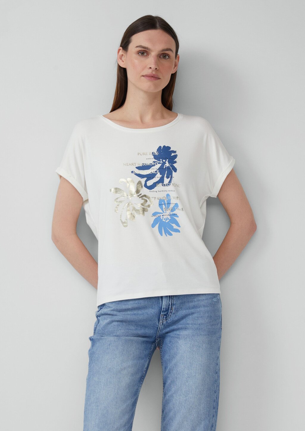 T-Shirt aus Viskosemix im Relaxed Fit