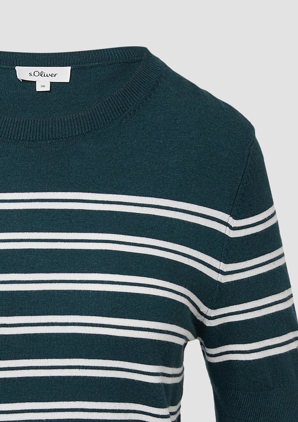 Kurzarm-Strickpullover aus Viskosemix