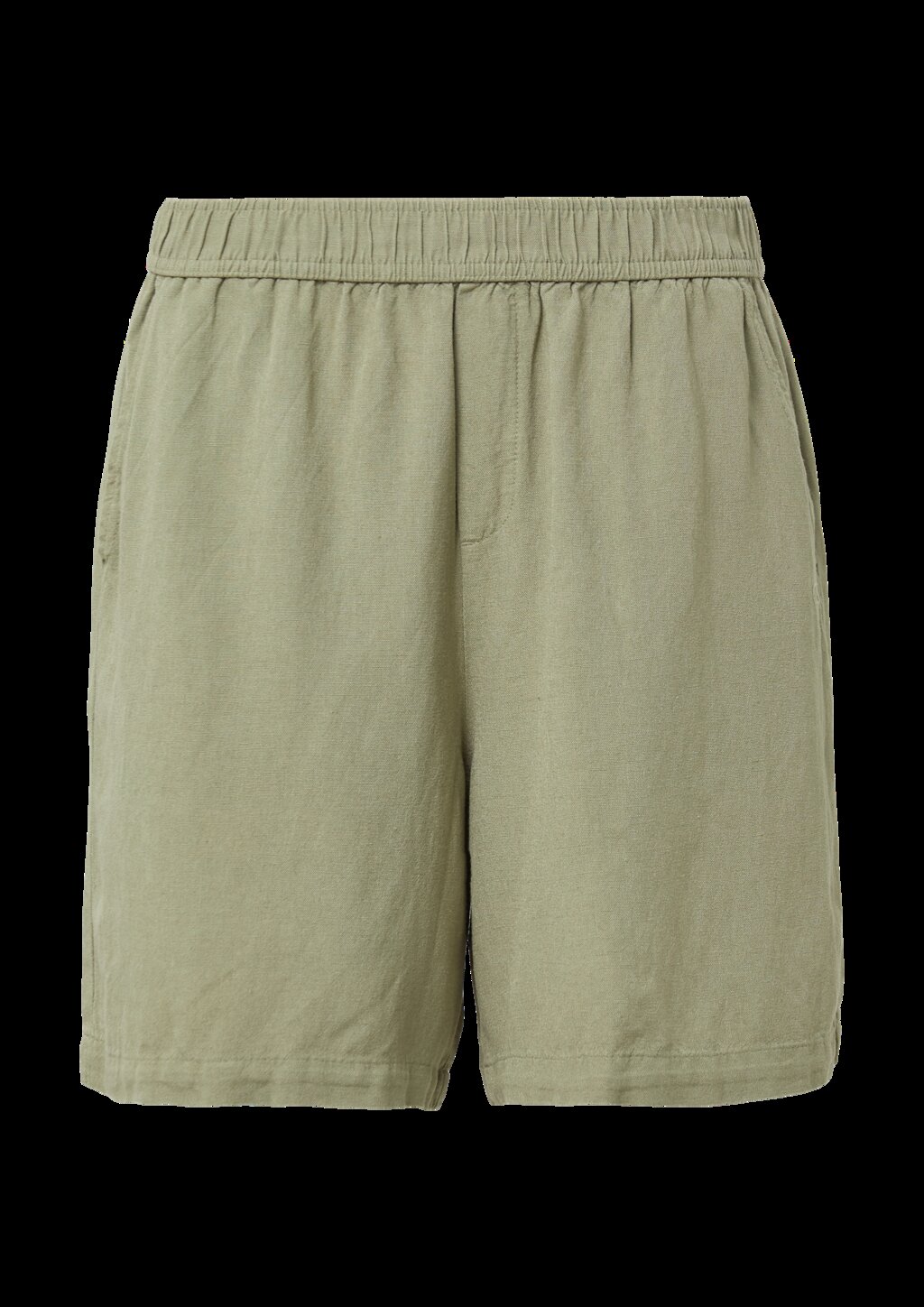Leinenmix-Shorts mit Elastikbund