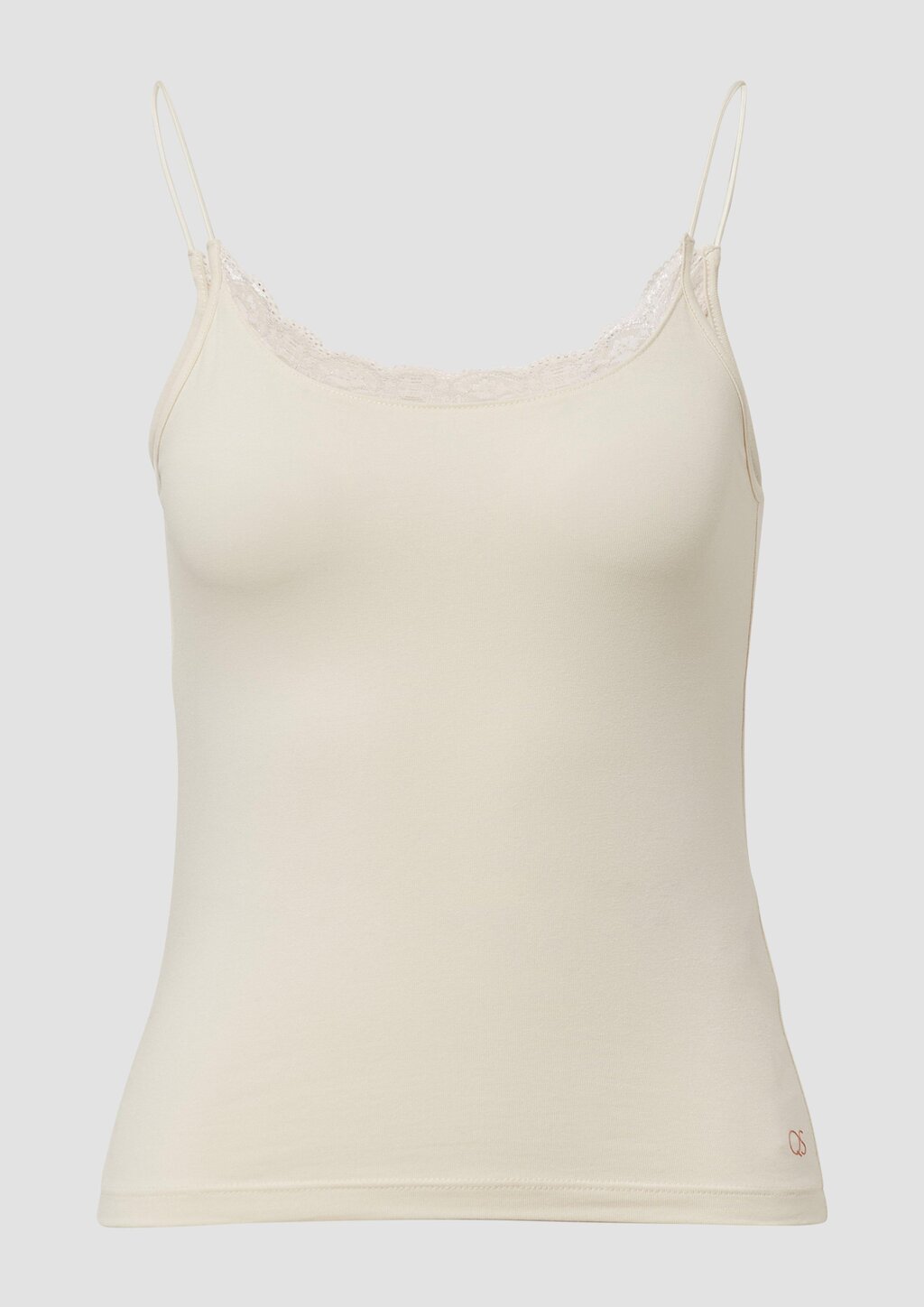 Spaghettiträgertop mit Spitzendetail
