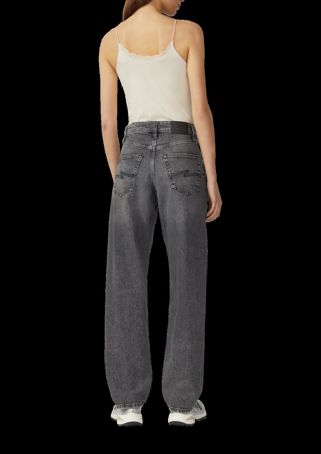 Spaghettiträgertop mit Spitzendetail