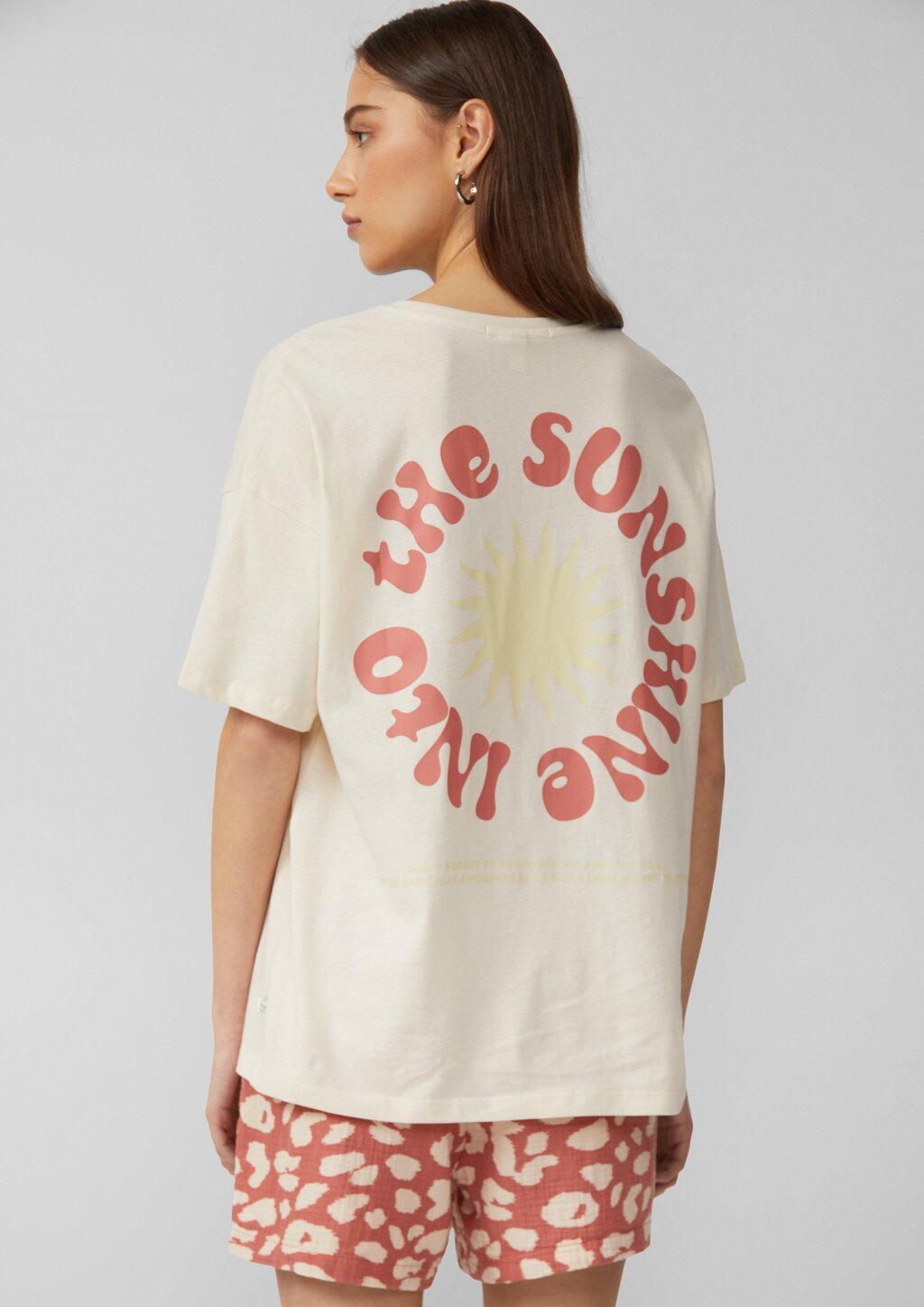 Baumwollshirt mit Rückenprint