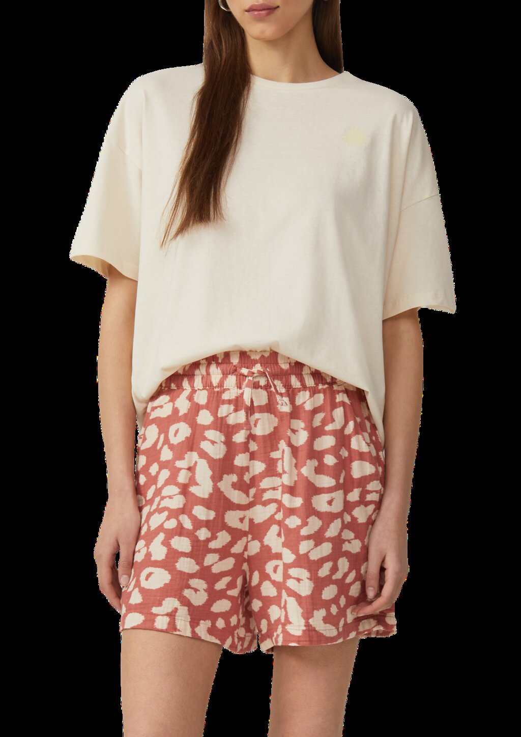 Baumwollshirt mit Rückenprint