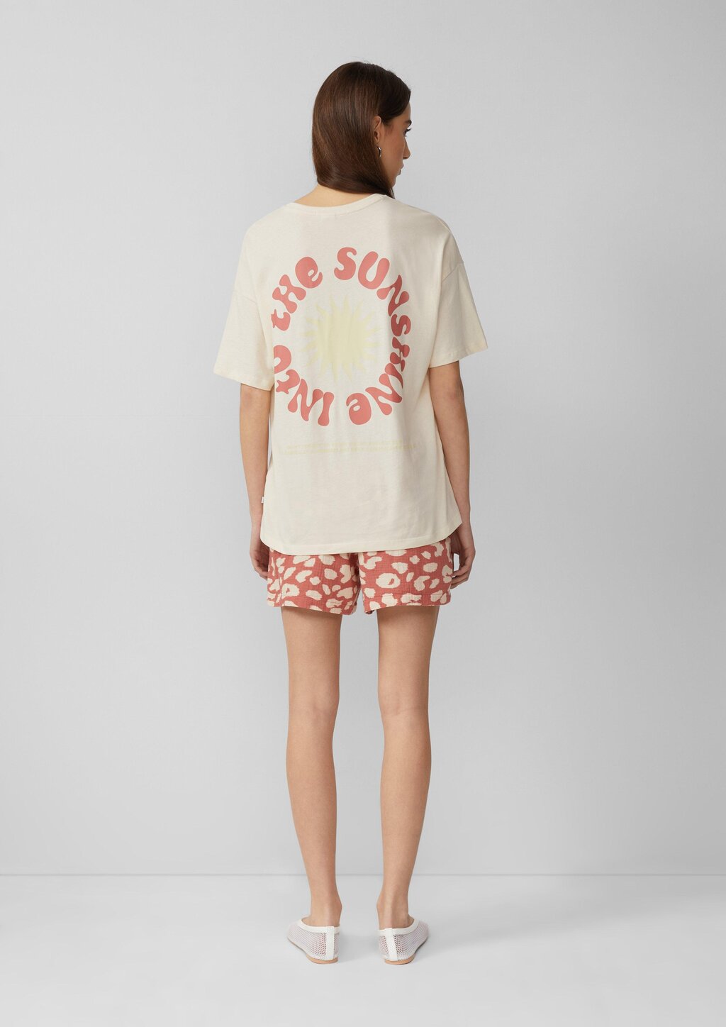 Baumwollshirt mit Rückenprint