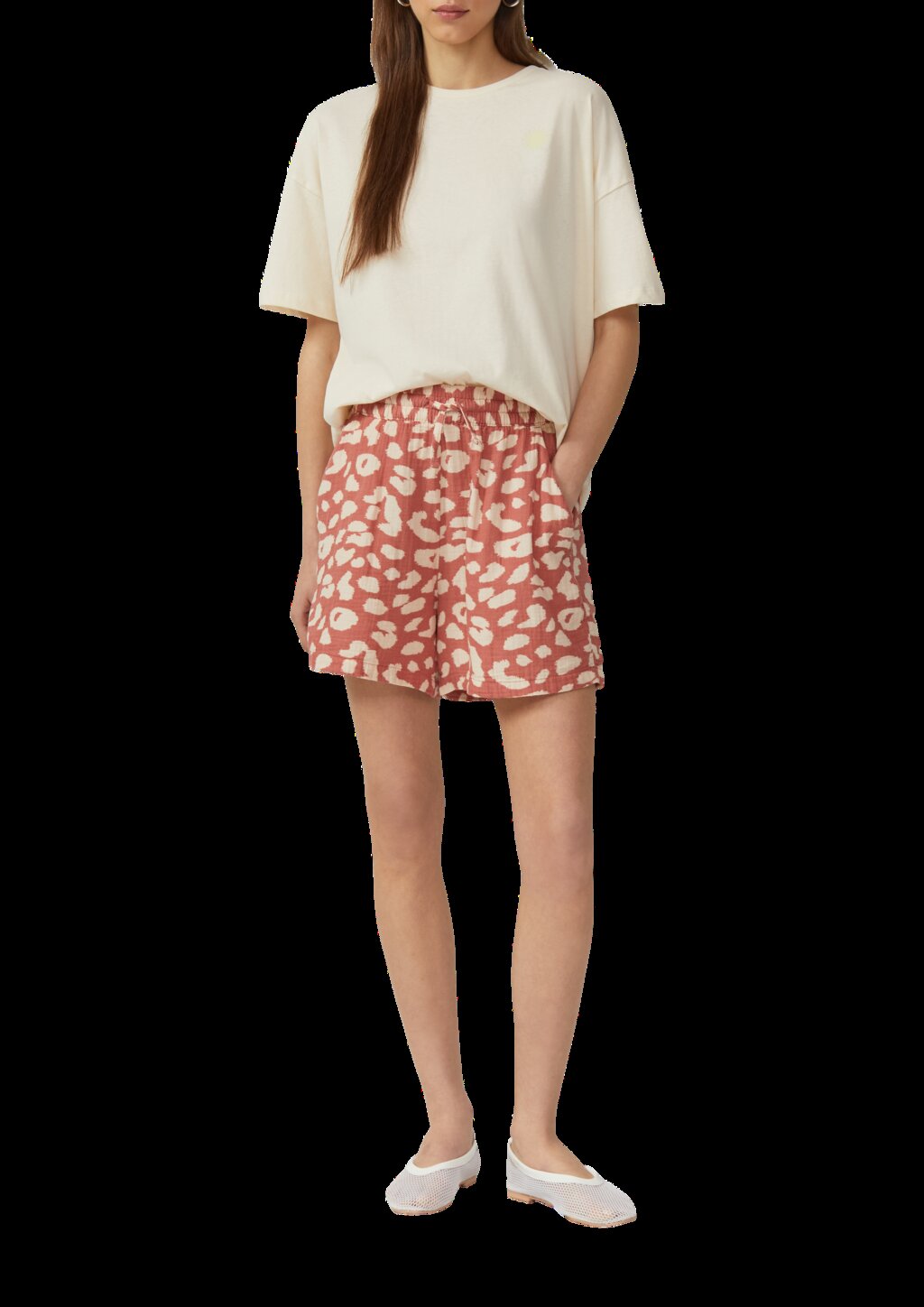 Baumwollshirt mit Rückenprint