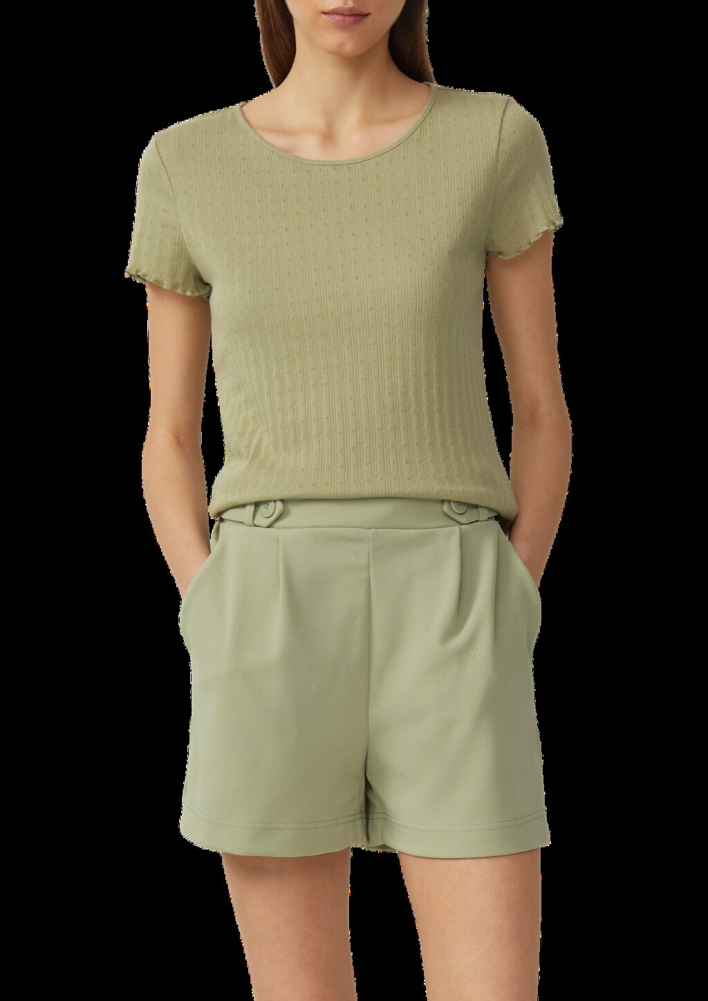 T-Shirt mit Ajour-Muster