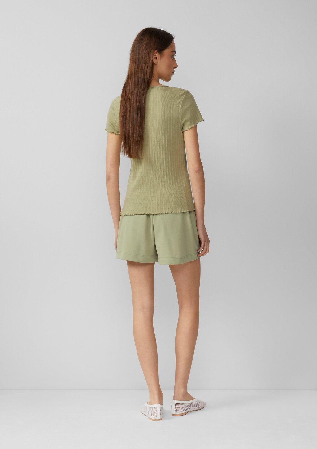 T-Shirt mit Ajour-Muster