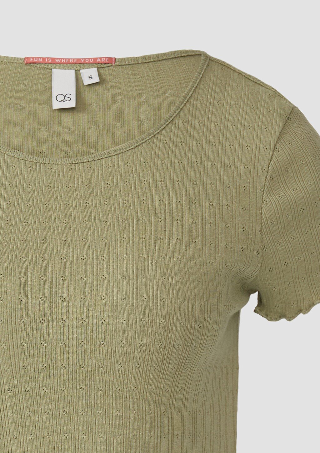 T-Shirt mit Ajour-Muster