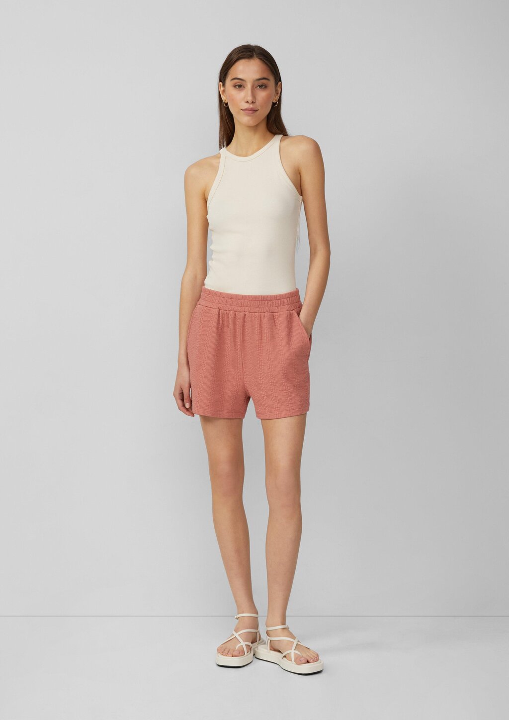 Strukturierte Jersey-Shorts