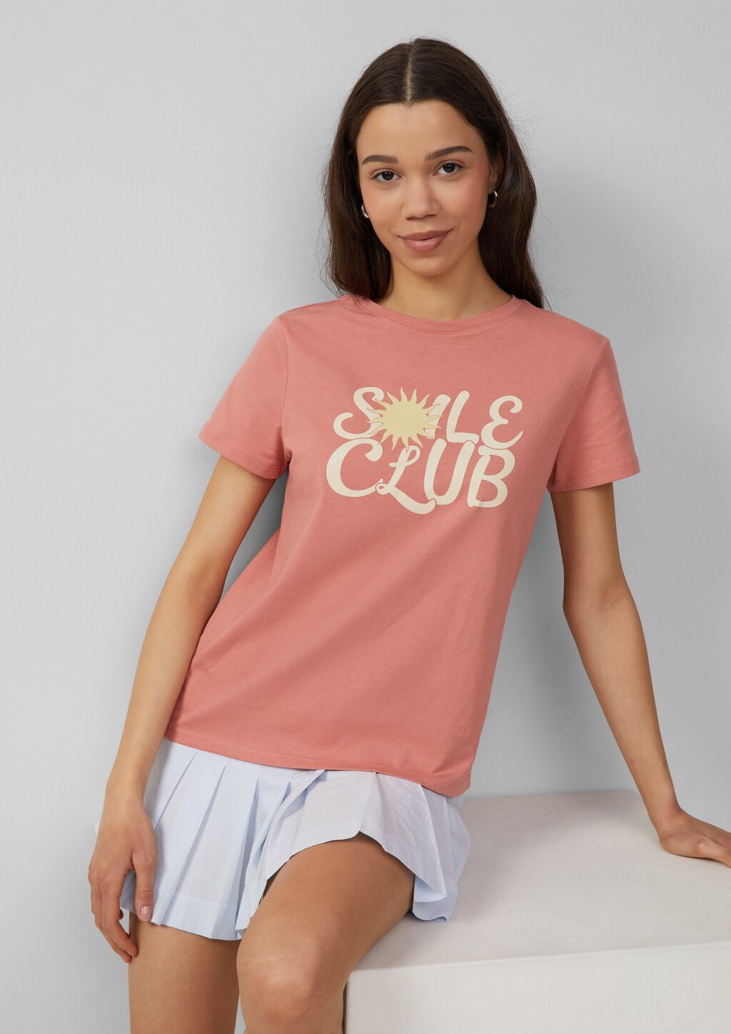 Baumwollshirt mit Frontprint