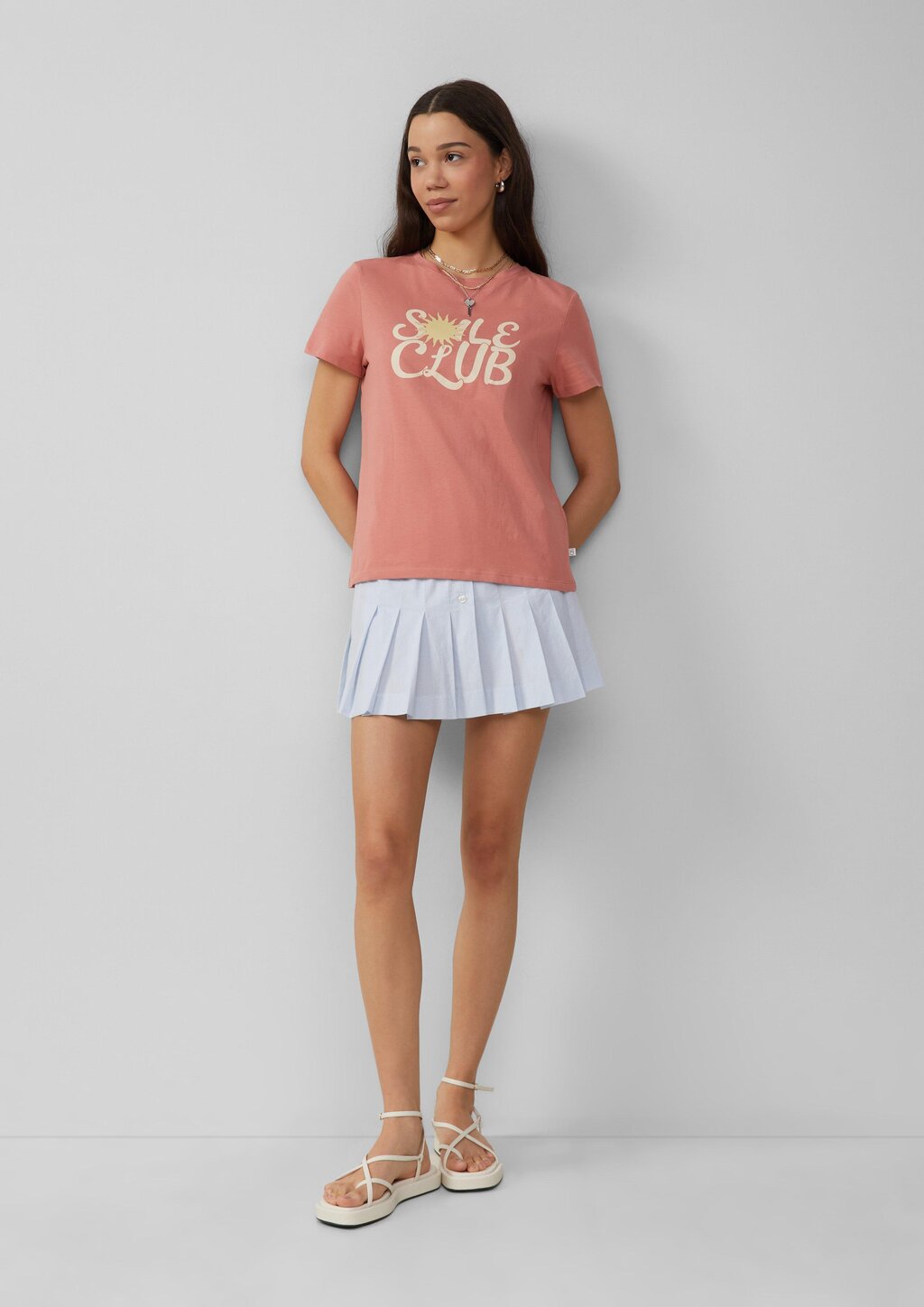 Baumwollshirt mit Frontprint