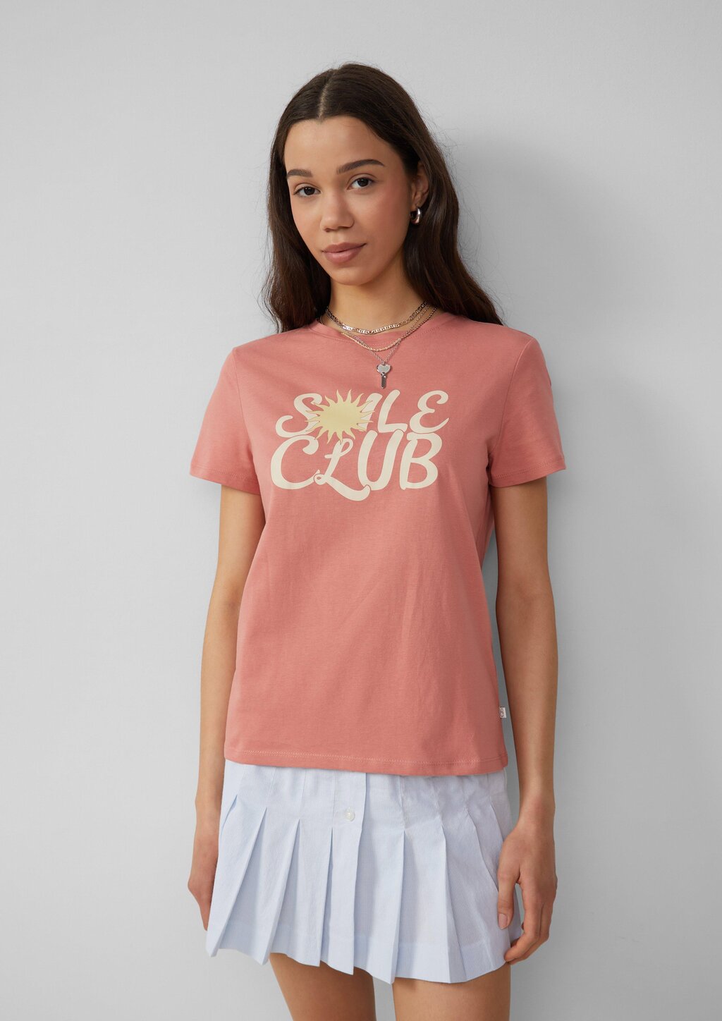 Baumwollshirt mit Frontprint