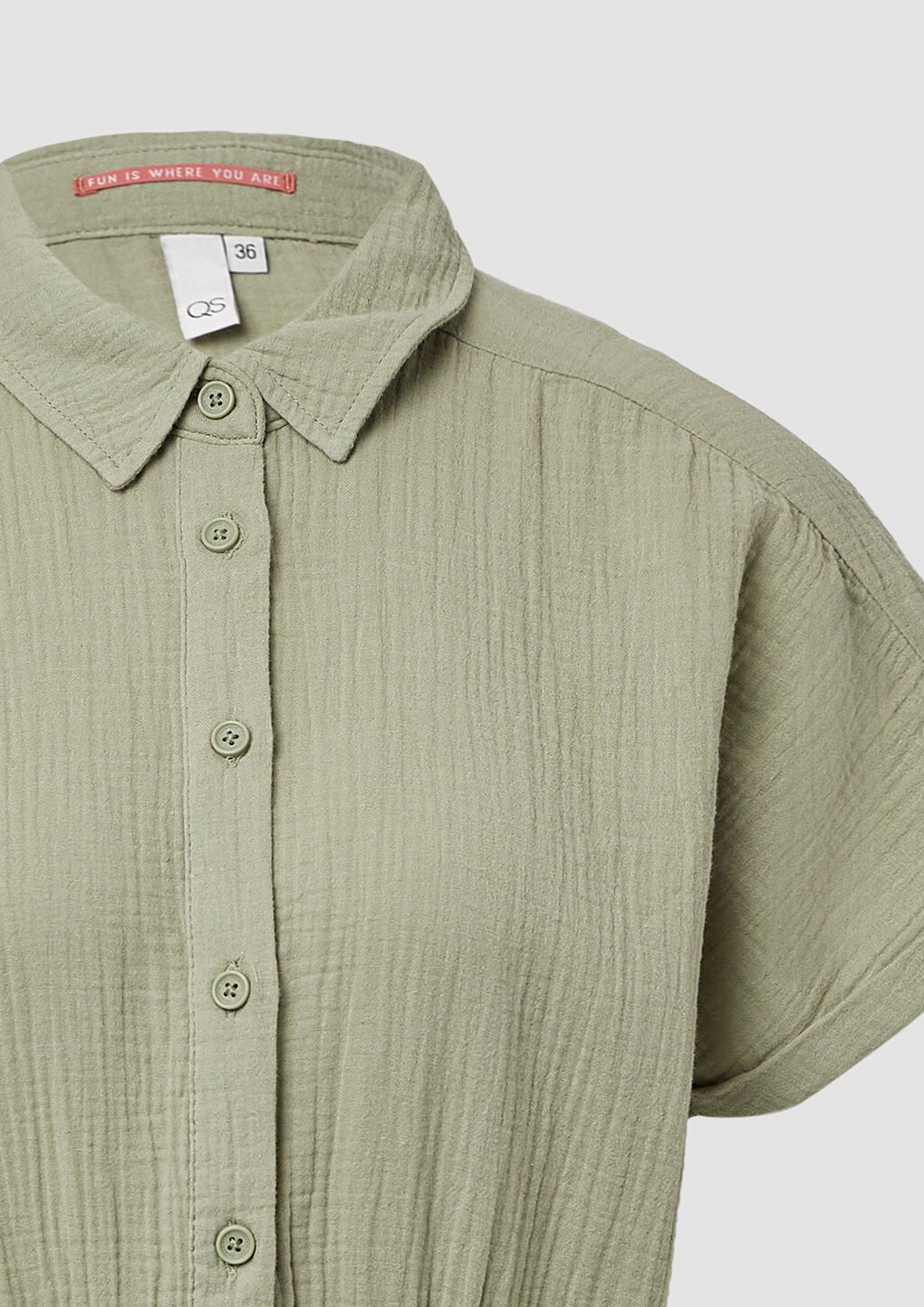 Musselin-Overall mit Elastikbund in der Taille