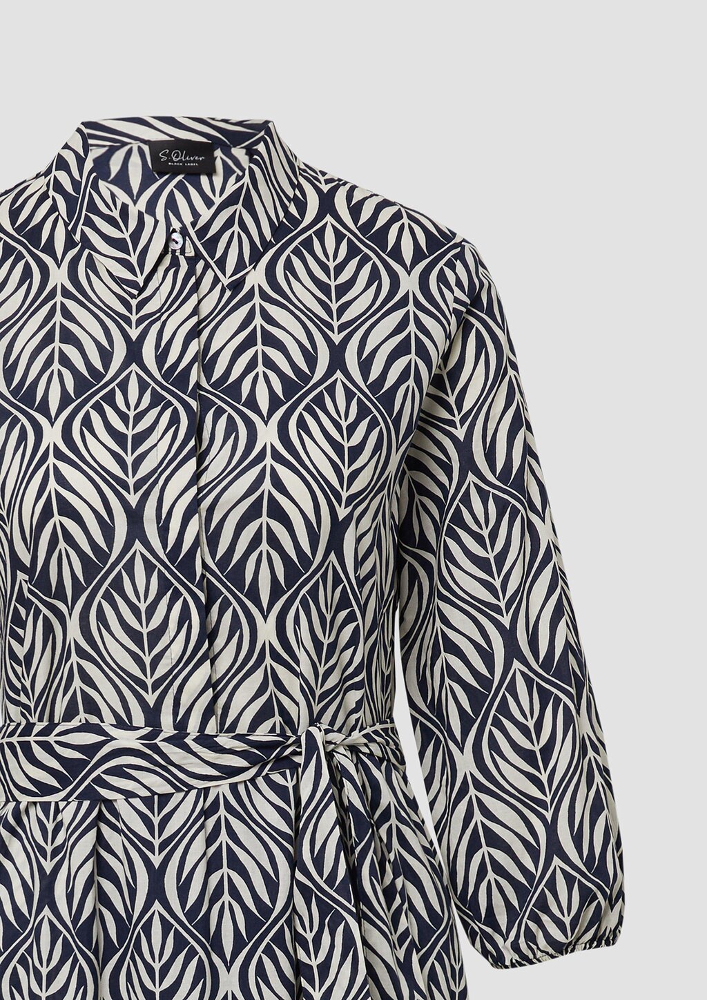 Hemdblusenkleid in Midilänge mit All-over-Print