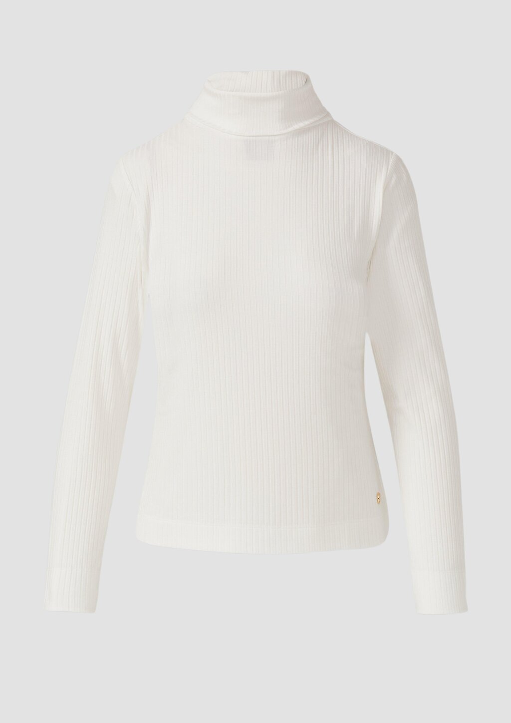 Gerippter Rollkragenpullover im Slim Fit