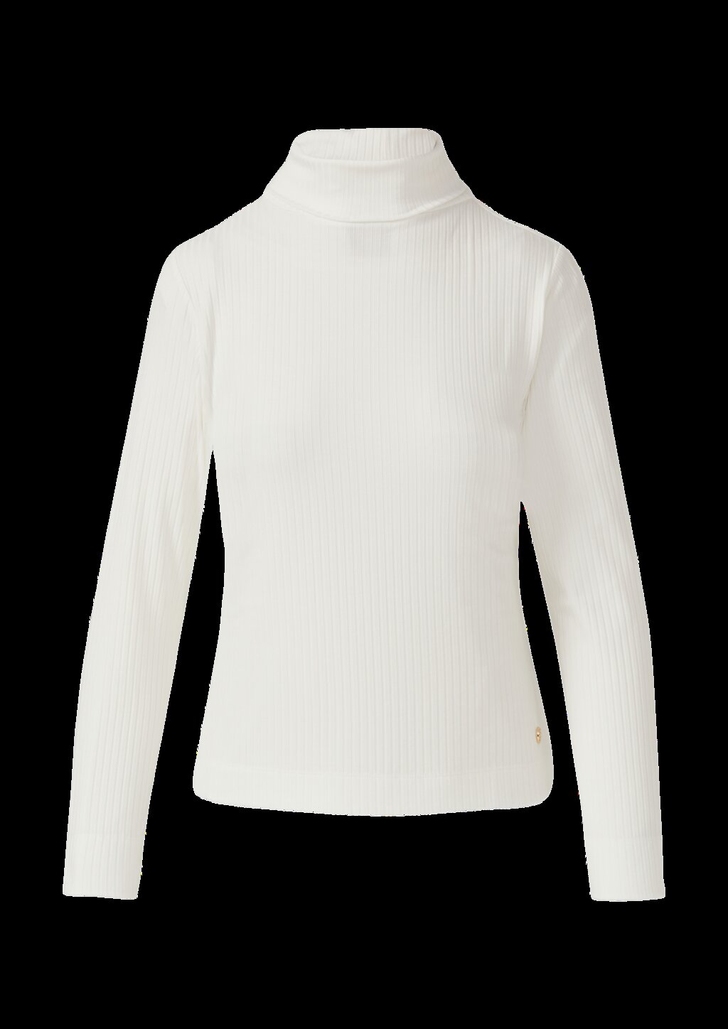 Gerippter Rollkragenpullover im Slim Fit