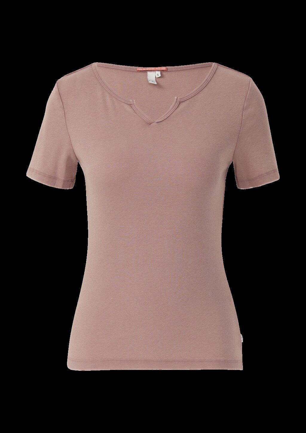 Gewaschenes Ripp-Shirt im Slim Fit