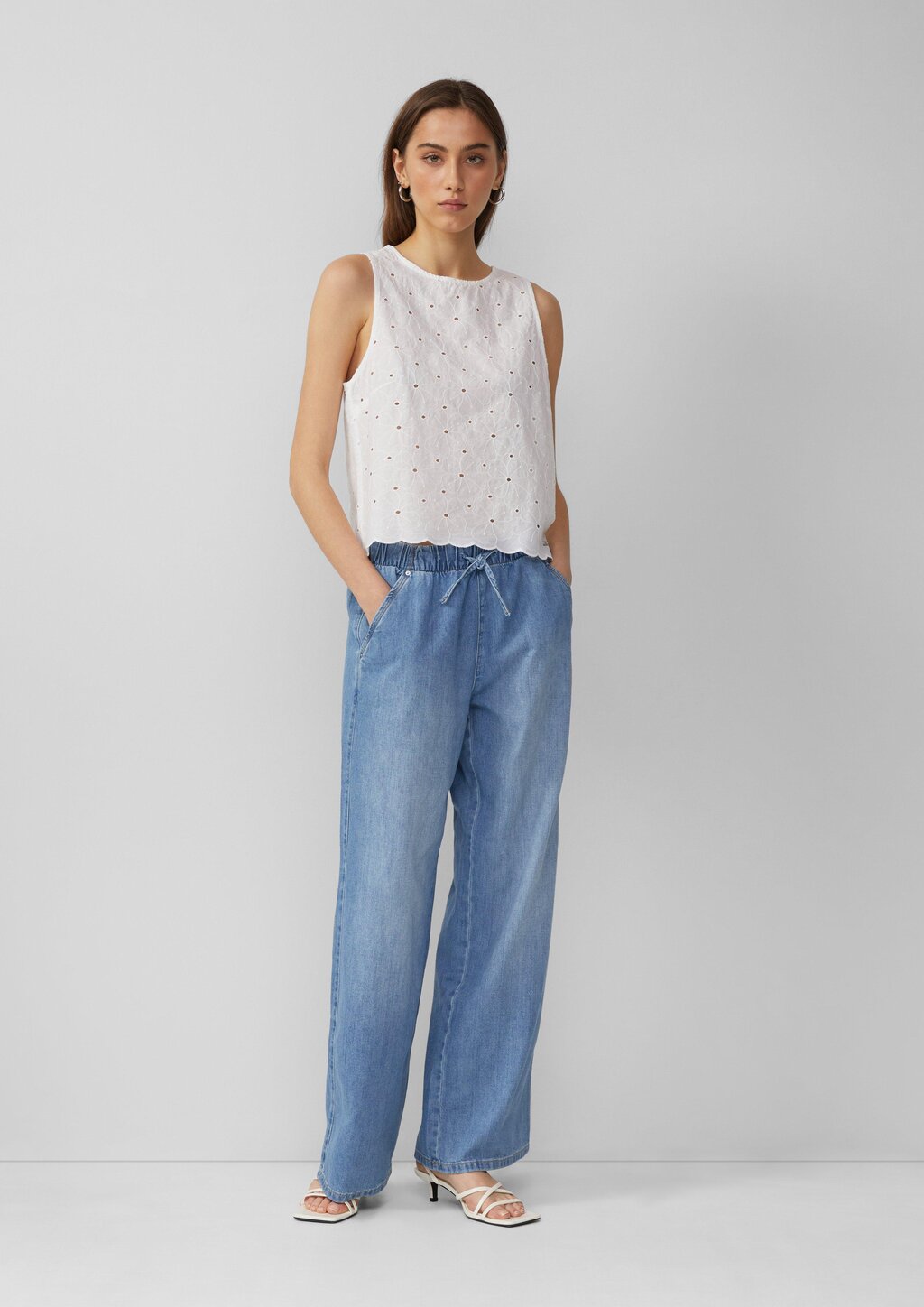 Jeans / Comfort Fit / Mid Rise / Wide Leg / Sommerdenim | QS x Sarah & Tini