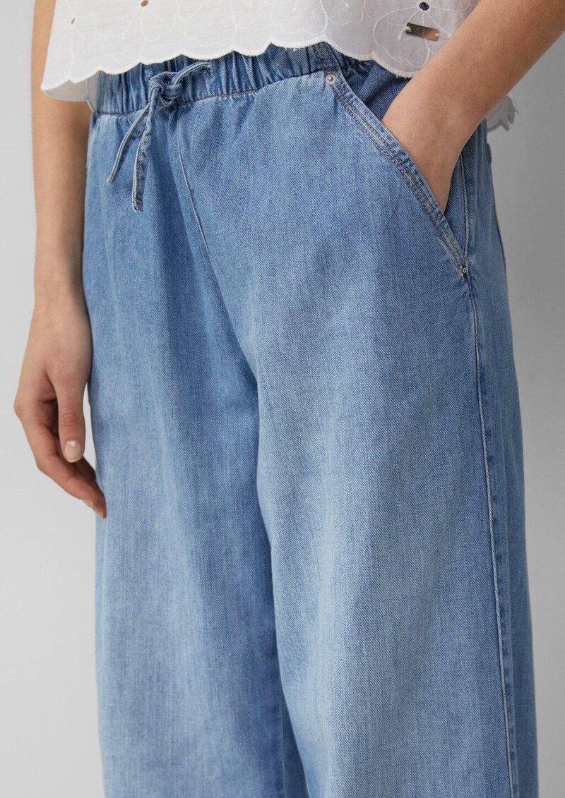 Jeans / Comfort Fit / Mid Rise / Wide Leg / Sommerdenim | QS x Sarah & Tini