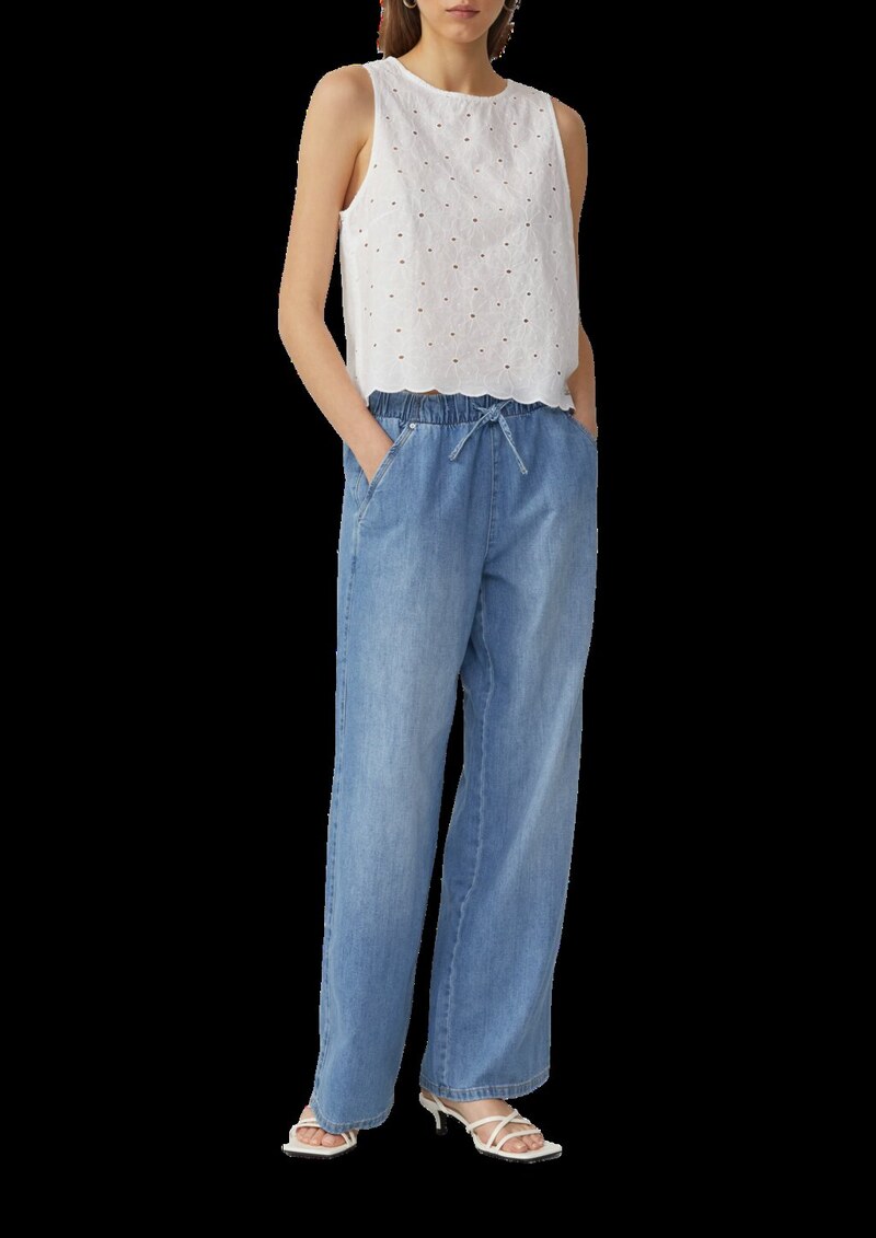 Jeans / Comfort Fit / Mid Rise / Wide Leg / Sommerdenim | QS x Sarah & Tini