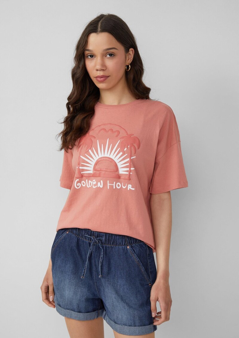 Baumwollshirt mit Frontprint