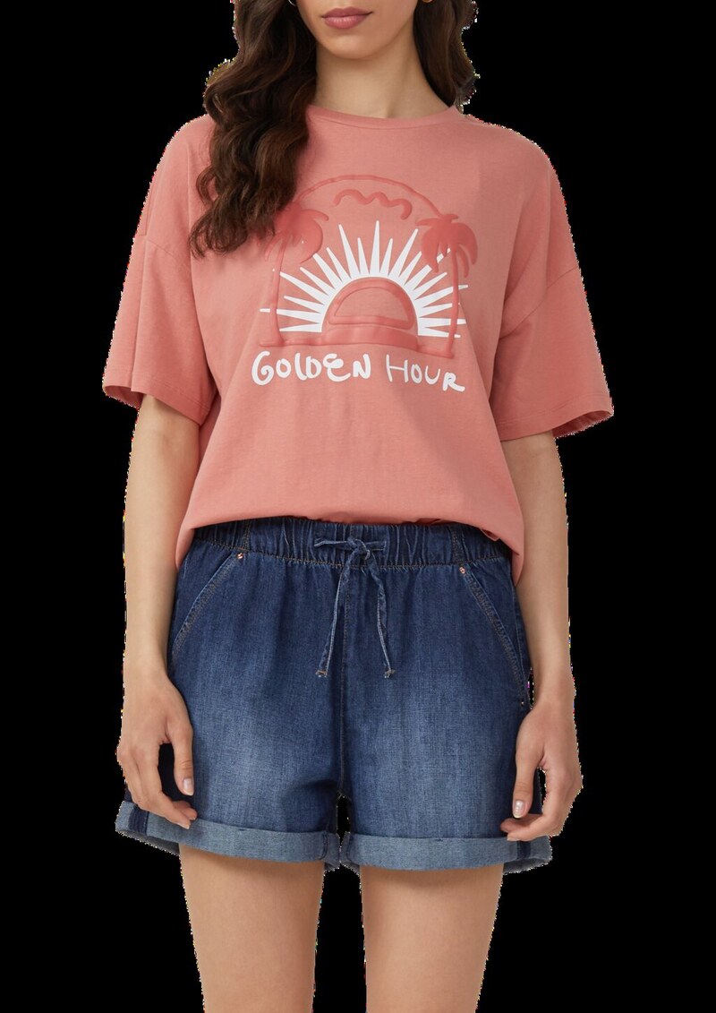 Baumwollshirt mit Frontprint