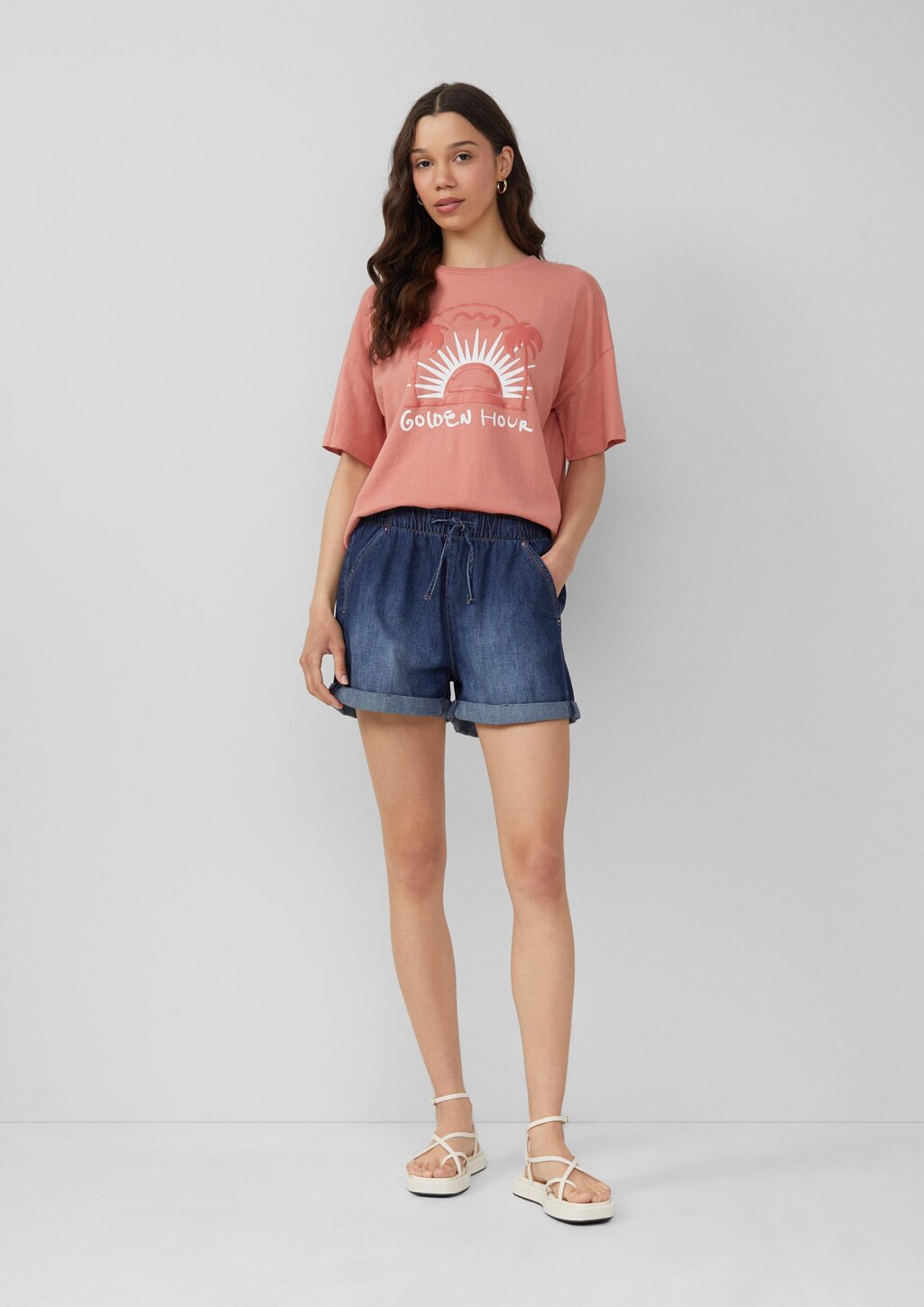 Baumwollshirt mit Frontprint