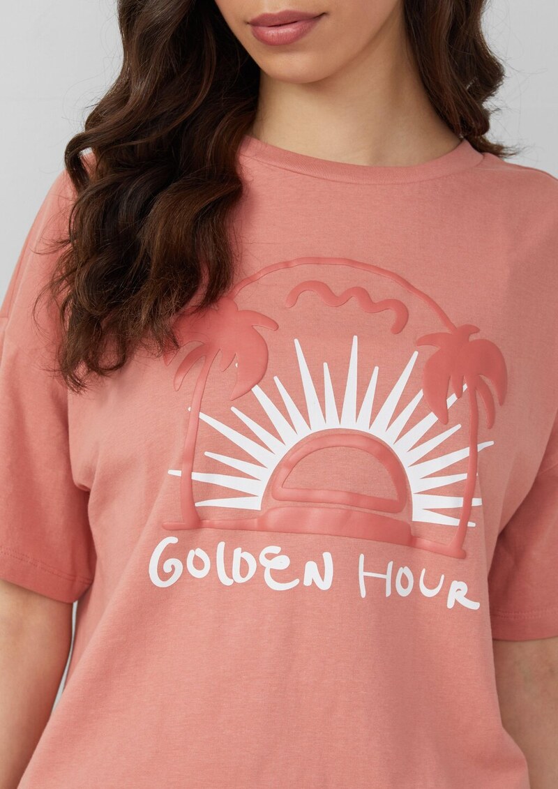 Baumwollshirt mit Frontprint