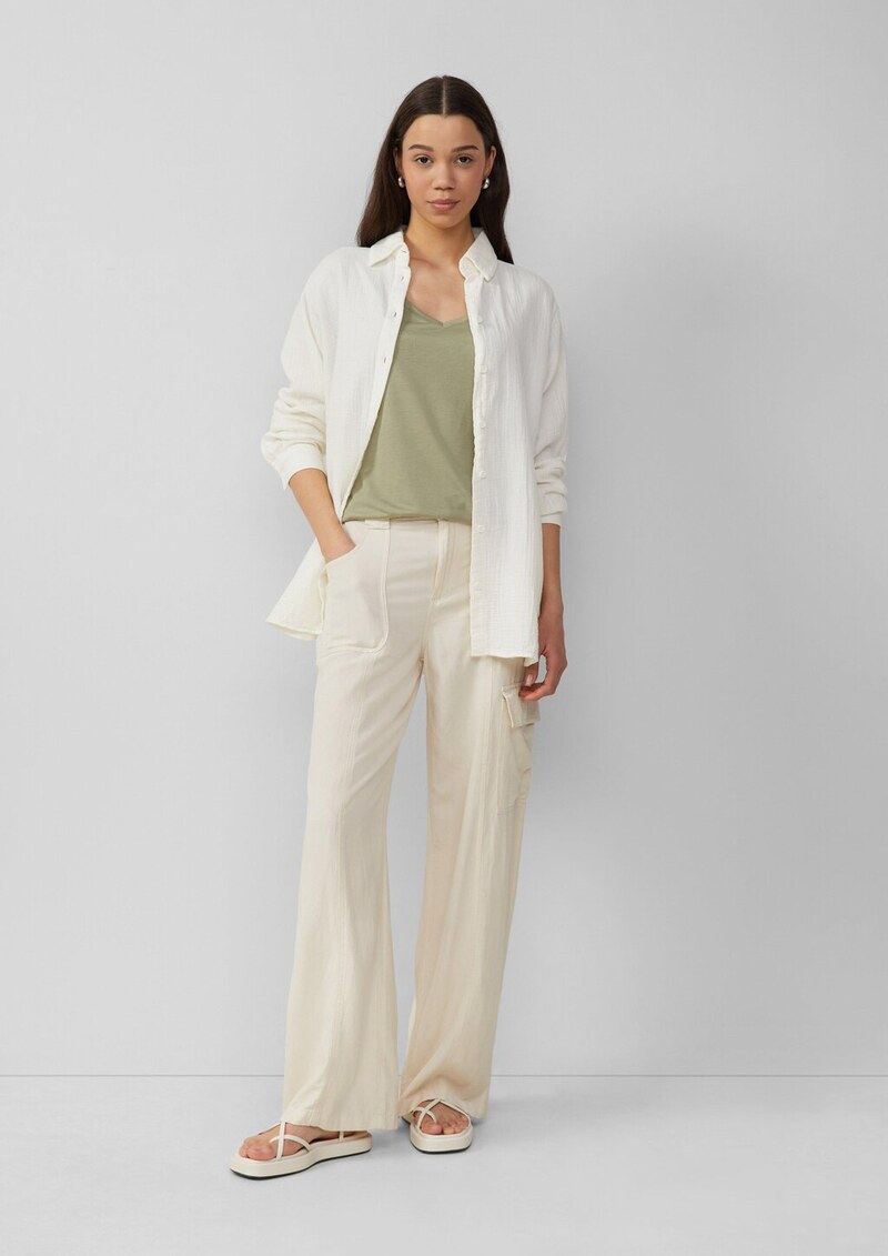 Locker geschnittenes T-Shirt aus Lyocellmix