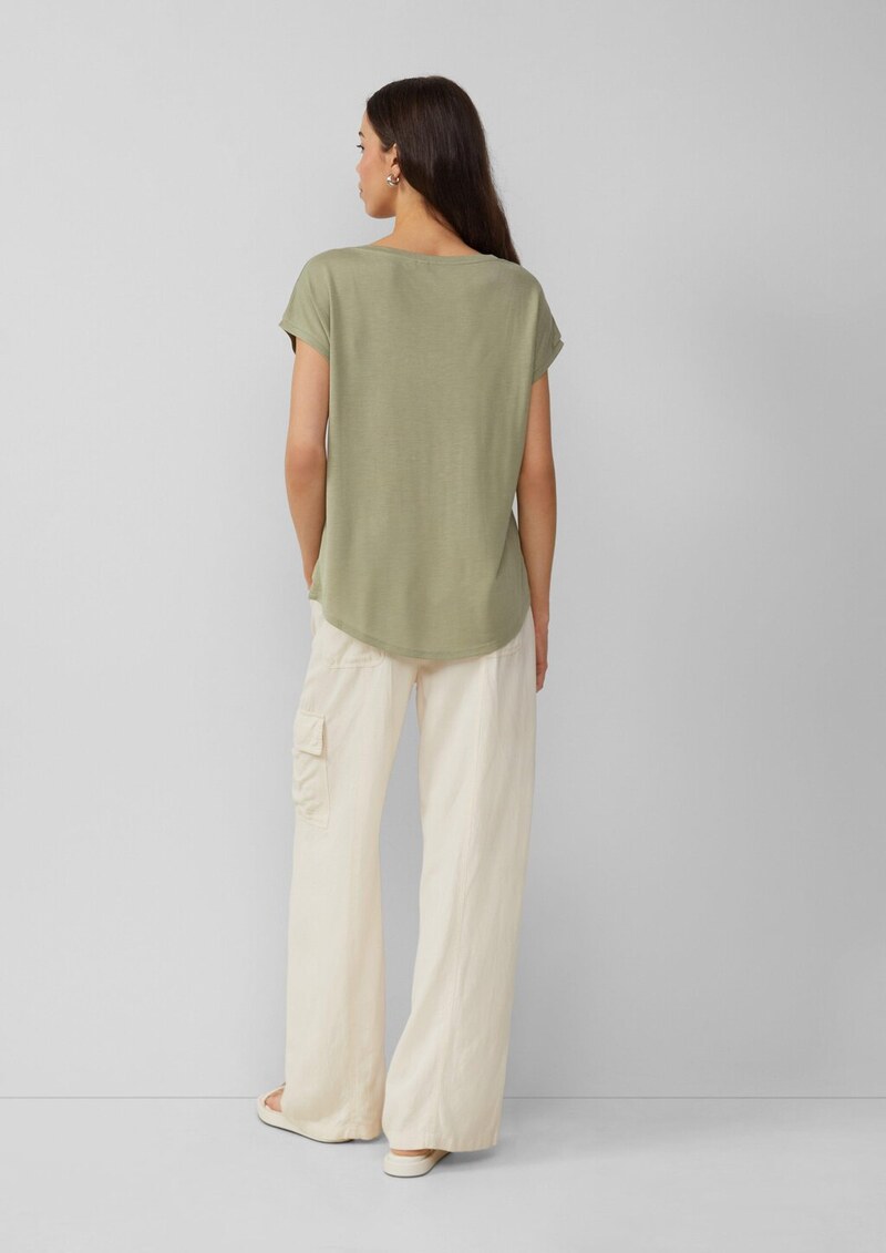 Locker geschnittenes T-Shirt aus Lyocellmix