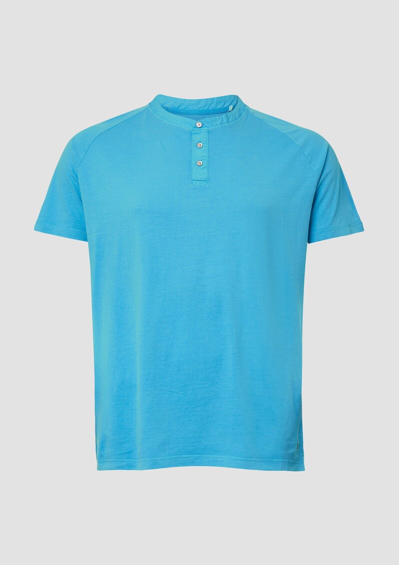 Henley-T-Shirt mit Raglanärmeln und Garment Dye