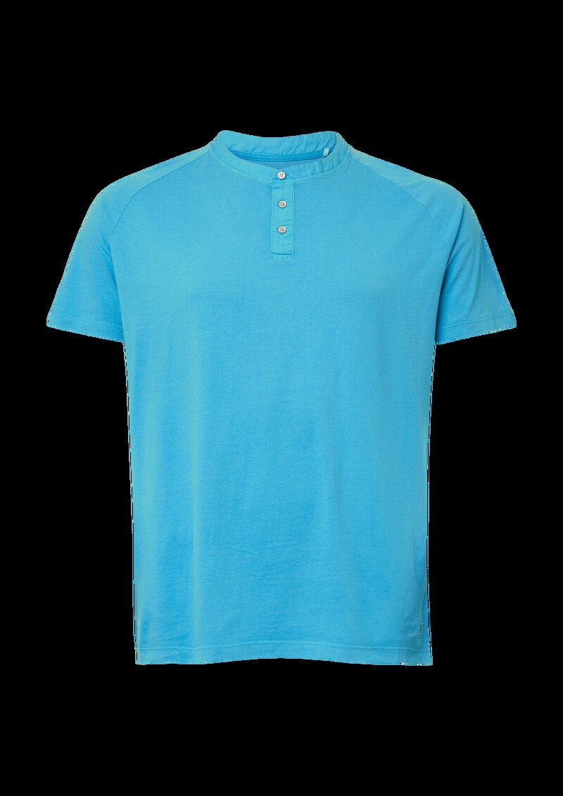 Henley-T-Shirt mit Raglanärmeln und Garment Dye