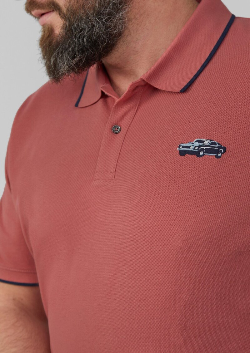 Poloshirt aus Piqué mit Stickerei und Ford®-Artwork